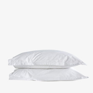 thick cotton percale oxford sham pillowcases ash ticking stripe