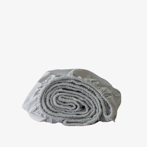 Heavyweight Cotton Percale Fitted Sheet Ash Grey