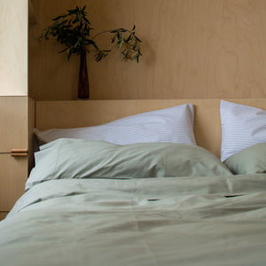 Heavyweight Cotton Percale Sheet Set Sage Green