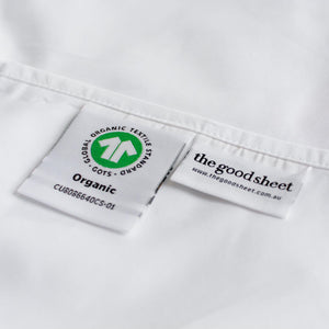 Thick cotton percale fitted sheet White
