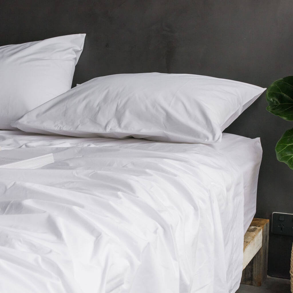 Thick organic cotton heavyweight percale sheets