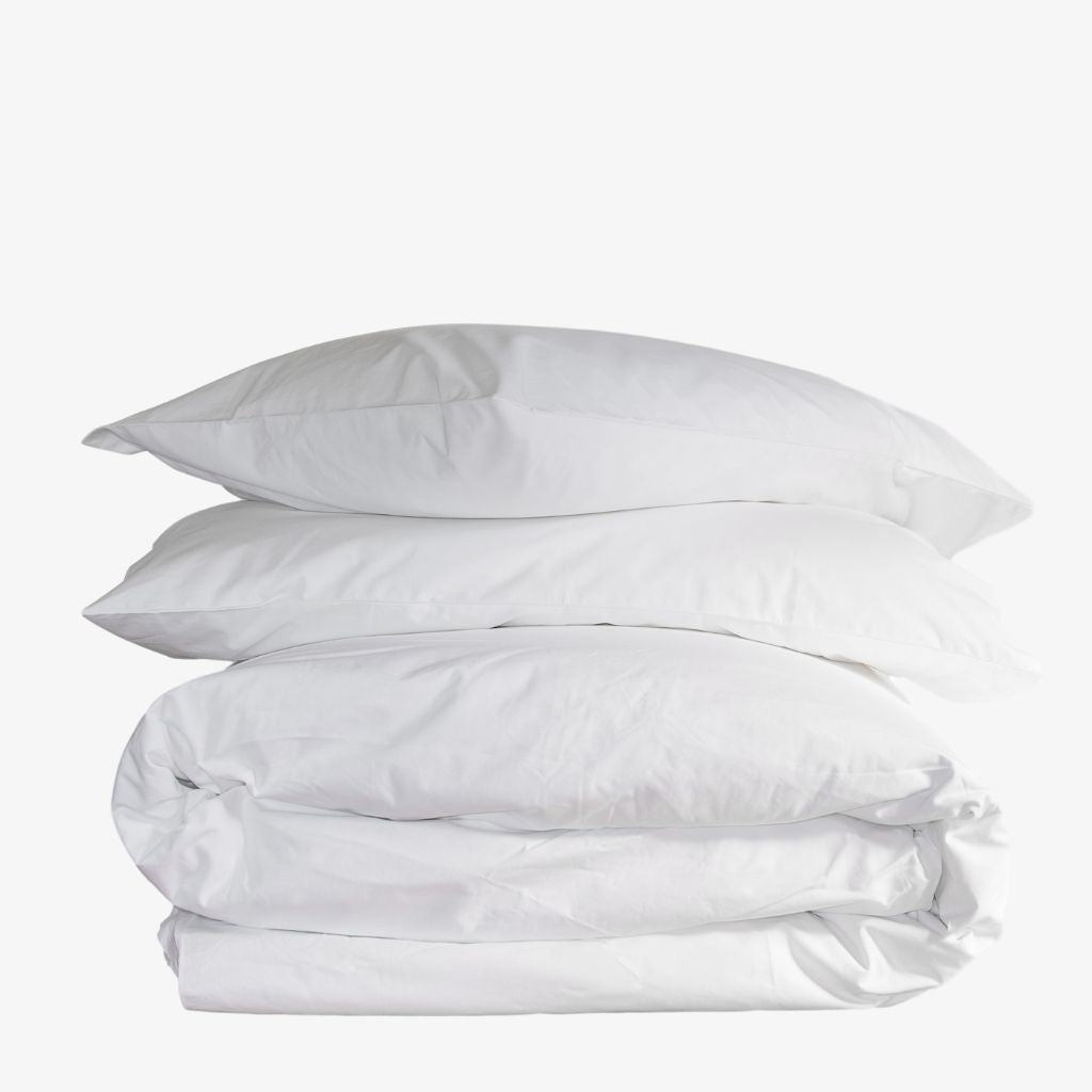 Heavyweight Cotton Percale Quilt Cover White