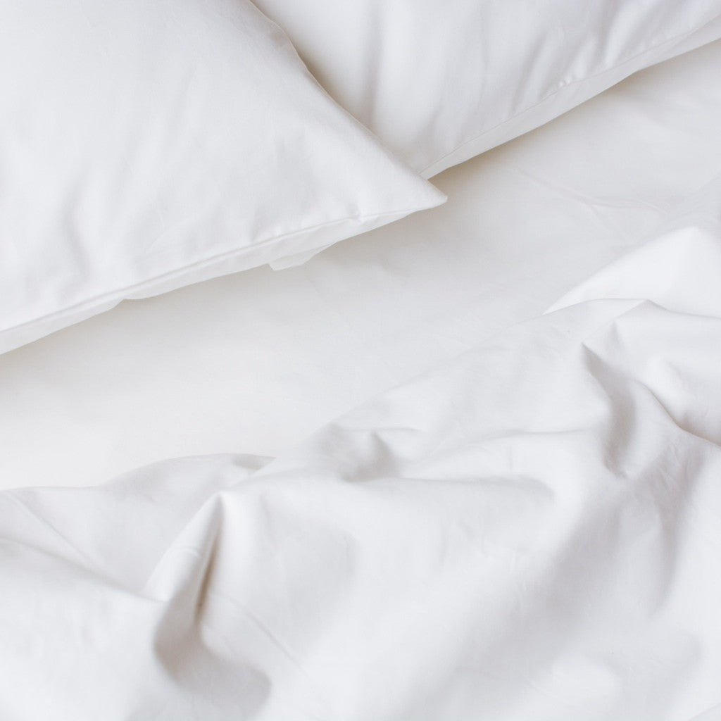 Heritage Percale Cotton Fitted Sheet White