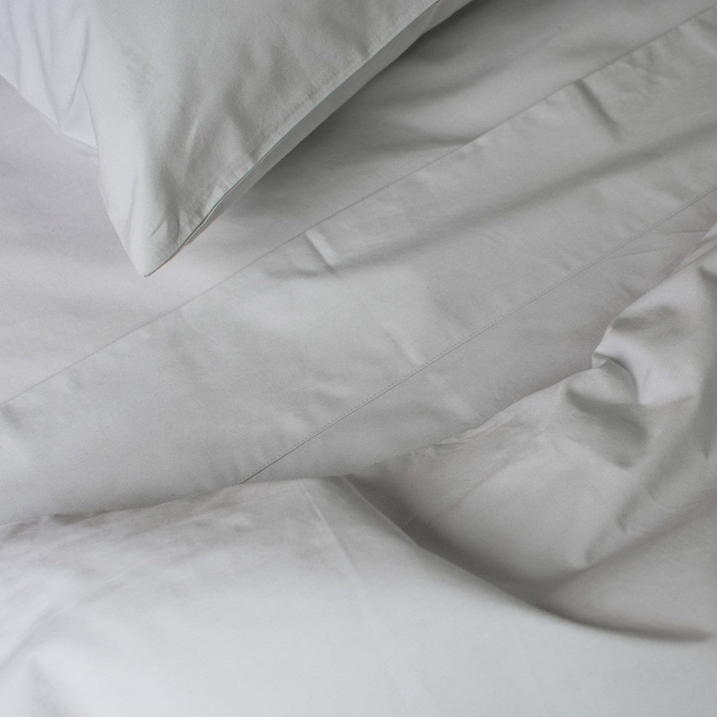 Heavyweight Cotton Percale Bedding Ash Grey