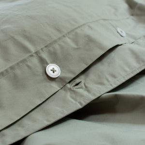 Heavyweight Cotton Percale Quilt Cover with Button Closure Sage