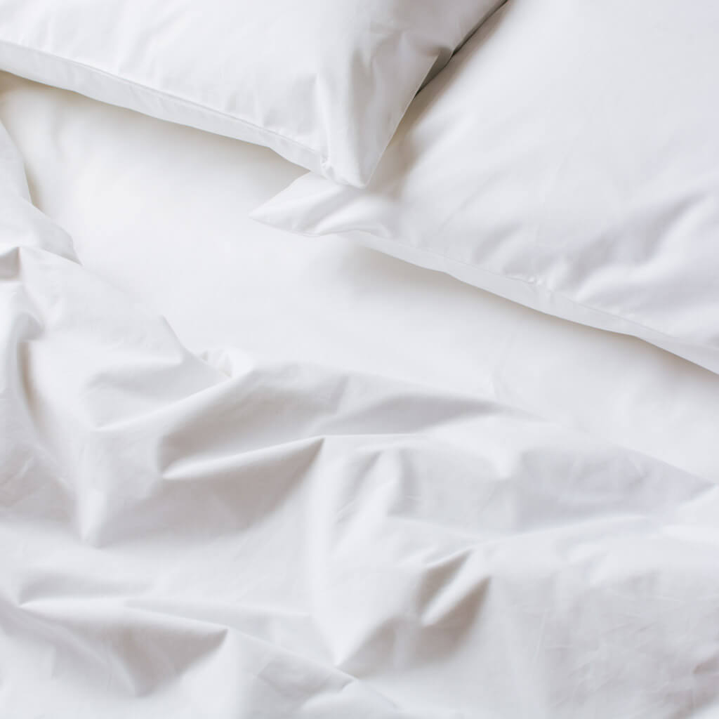 Heavyweight Cotton Percale Quilt Cover White