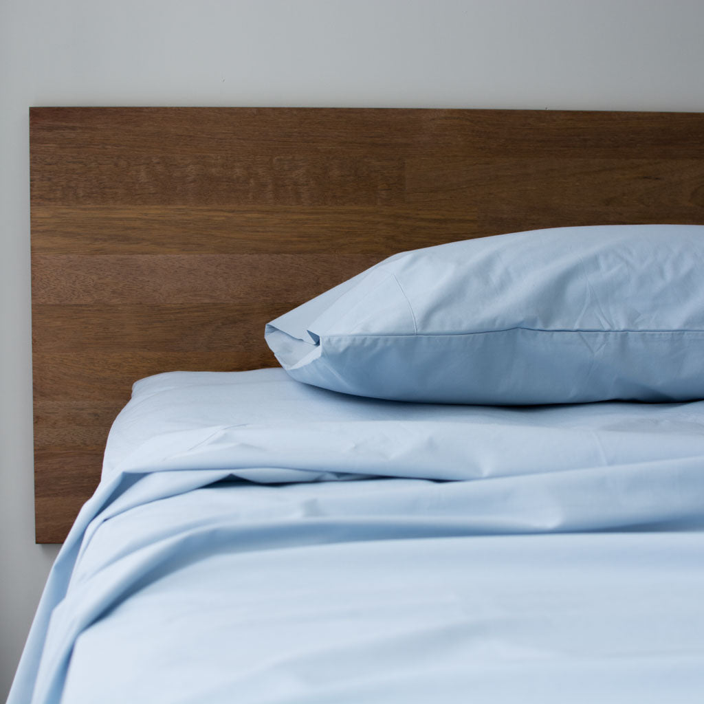 Thick Percale Cotton Sheet Set Australia Light Blue
