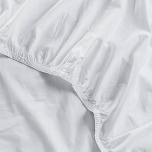 Heavyweight Cotton Percale Fitted Sheet White