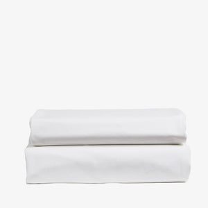 Thick Cotton Percale Flat Sheet White