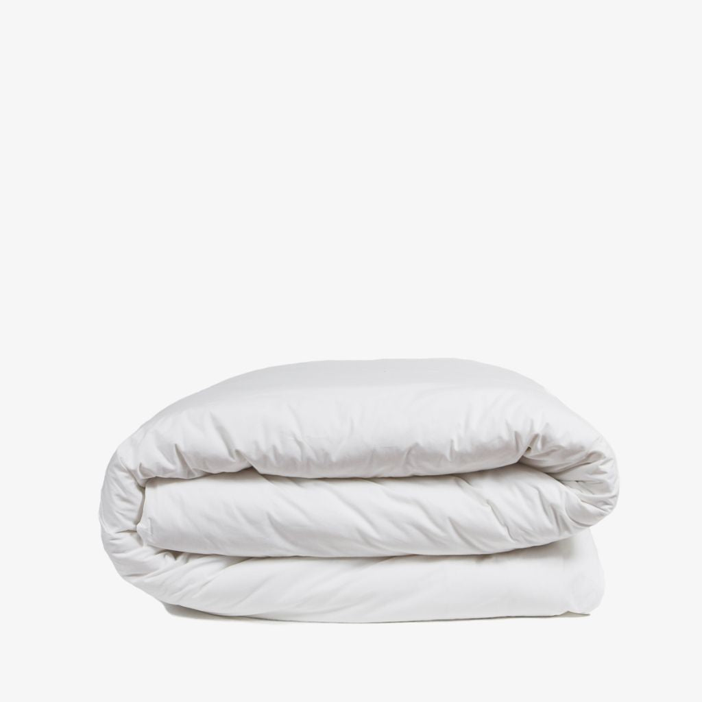 Heavyweight Cotton Percale Quilt Cover White