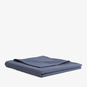 Heavyweight Cotton Percale Flat Sheet Navy Blue