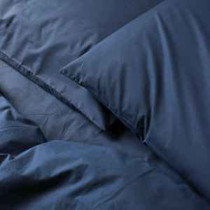 Thick Cotton Percale Pillowslips Navy Blue