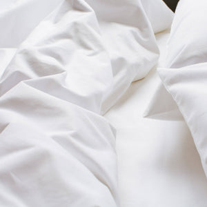 Heavyweight Cotton Percale Quilt Cover White