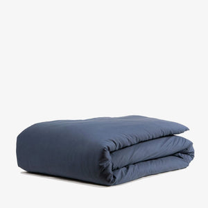 Thick cotton quilt cover Navy blue