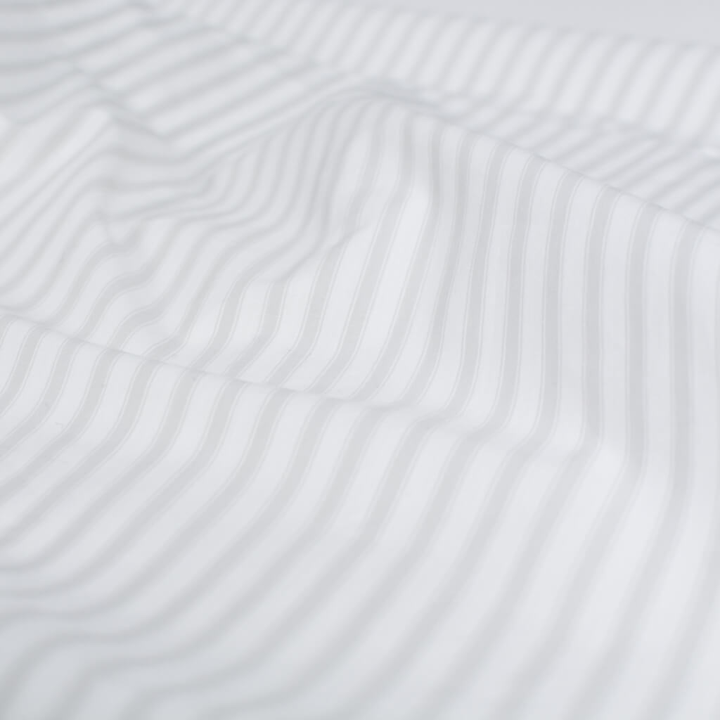 Thick crisp cotton quilt cover grey Ash Ticking Stripe